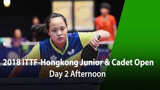 2018 ITTF Hang Seng Hong Kong Junior & Cadet Open - Day 2 (Afternoon)