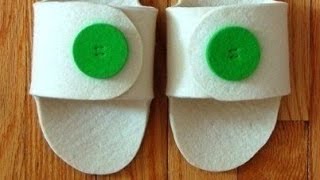 Комнатные тапочки своими руками. Домашние тапочки.