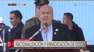 El Gobierno dio inicio a la tarea de erradicación de coca excedentaria