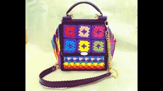 P6.3. Cách dấu sợi len thừa khi móc Hướng dẫn móc túi DG màu sắc - How to crochet a color DG Handbag