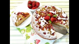 Пирог с ревенем и клубникой. Неповторимый вкус и аромат.