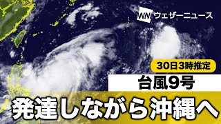 最新台風9号情報(30日3時現在)