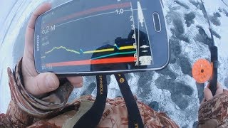 Эхолот Практик 7 Wi-Fi. Ловля со льда с эхолотом в режиме "Зима" часть 2