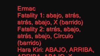 mortal kombat unchained:lista de fatalities
