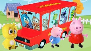 Galinha Pintadinha Pintinho Amarelinho Busão Brinquedos Surpresas Massinha Peppa Pig Portugues
