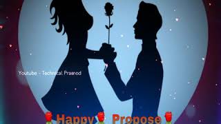 New Happy Propose Day Whatsapp Status 2020!! Mai jo kabhi keh na saka song status!! New Template ?