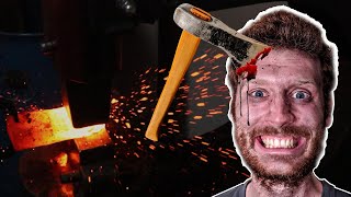 Tom schmiedet eine Wikinger Axt - Damaszener Axt