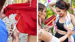 ULTIMATE CLOTHES TRANSFORMATION || They cut clothes in public!