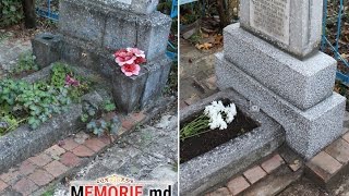 Ремонт и реставрация памятника на кладбище в Бельцах