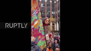 Refugee puppet Little Amal arrives in London as "the Walk" nears its end
