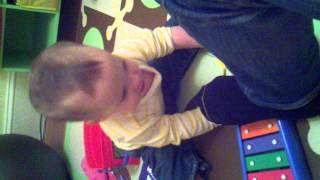 Rees learns to kiss mommy's feet