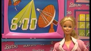 BARBIE reads the news at BBC Television centre