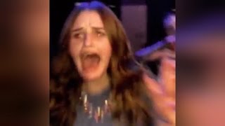 Freshman Shrieks in Terror When Parents Surprise Her at High School Dance