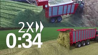 Unloading of TIM Silage trailer / forage wagon GSV 40 and GSV 58