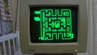 PC XT Microtec MF86 running CGA PC-MAN game (pc speaker sound)
