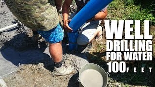 DIY well drilling for water 100 feet // Бурение скважины на воду 30 метров
