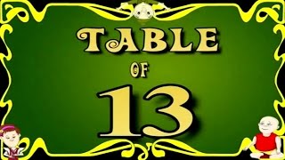 Learn Multiplication Table Of Thirteen - 13 x 1 = 13 | 13 Times Tables | Fun & Learn Video for Kids