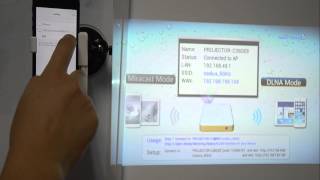 Coolux Q6 LED DLP Pico Projector Wiless connection with iPhone 5S