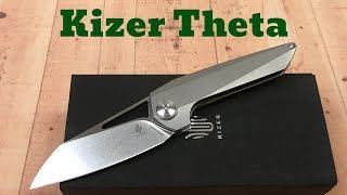 Kizer Ki4514 Theta titanium framelock flipper knife   Elijah Isham design