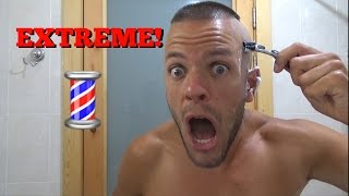 How To Cut Your Own EXTREME High & Tight Recon Military Hair Cut WITH A RAZOR