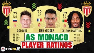 FIFA 20 | AS MONACO PLAYER RATINGS ??| FT. BEN YEDDER, GOLOVIN, GELSON MARTINS... etc