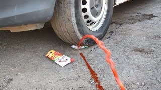 Раздавили машиной АНТИСТРЕСС! Crush The Crunchy Things By Car !! Antistress slime