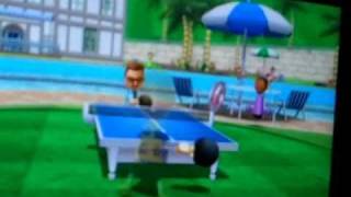 [Wii Sports Resort乒乓球攻略]一局便可取得擊中臉部和平局比賽圖章？！