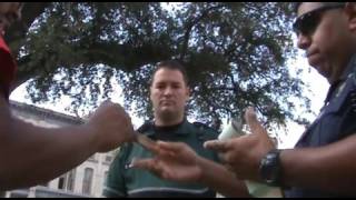 Cop Grabs Camera We Are Change San Antonio @ Houston Street Market Fair