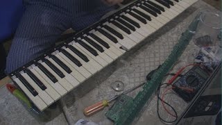 Yamaha PSR 550 ремонт и очистка
