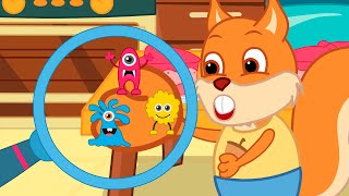 Famille d'Écureuil - Insectes Colorés Animé 2022 en Français