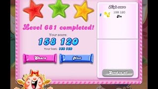 Candy Crush Saga Level 681   ★★★   NO BOOSTER
