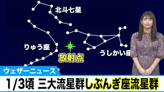 三大流星群「しぶんぎ座流星群」 新年1月3日が見頃