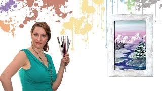 живопись для начинающих: как нарисовать зимний пейзаж гуашью или акрилом