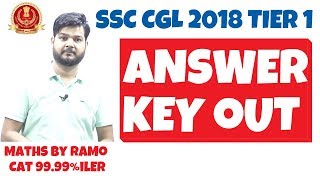 BIG NEWS!!! SSC-CGL 2018 TIER -1 ANSWER KEY OUT By RaMo 99.99%iler