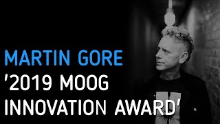 Martin Gore accepts the '2019 Moog Innovation Award'