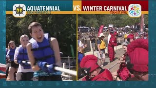 Mpls. Aquatennial Fights St. Paul Winter Carnival
