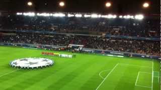 PSG / Dynamo Kiev : Entrée des joueurs - Hymne de la Ligue des Champions