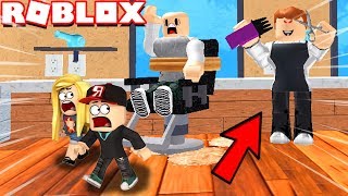 ROBLOX - FRYZJER CHCE NAS OBCIĄĆ NA ŁYSO! ? (Roblox Obby) | Vito vs Bella