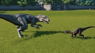 2 Indoraptor VS Indominus Rex - Jurassic World Evolution