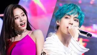 BTS V TAEHYUNG AND TWICE TZUYU (TAETZU) MOMENTS ON MUSIC SHOWS 2019