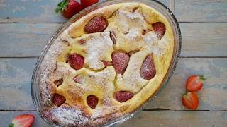 Erdbeer-Quark-Grieß Auflauf / schnelles Dessert / Erdbeertraum