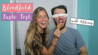BLINDFOLD TASTE TEST WITH ADDISON + Do I crave junk food?