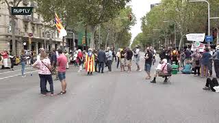LIVE: Protest outside Italian consulate in Barcelona after Puigdemont detained in Sardinia