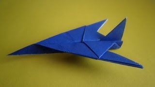 оригами самолет истребитель,как сделать из бумаги самолет, how to make origami plane