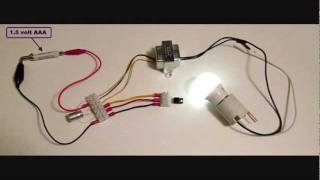 Joule thief with 120 VAC LED bulb - part 3