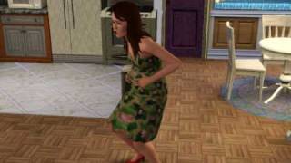 My Sims 3 sims giving birth to a girl