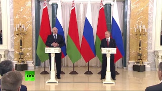Путин и Лукашенко делают заявление по итогам переговоров в Санкт-Петербурге