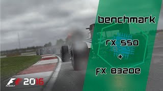 RX 550 + FX 8320e - F1 2016 ‹ GamerPC › BR