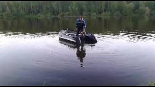 Лодочный мотор из 250 штиля на лодке шторм лайн 340. Пробный запуск.