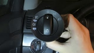 Замена выключателя света Audi a4 b6. 8E09415315PR